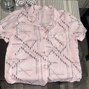 Victoria's Secret Pink Logo Pajama Top
